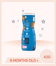 Load image into Gallery viewer, Side view of Gerber Puffs Strawberry Apple 42g Canister