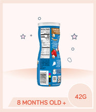 Load image into Gallery viewer, Nutrition facts of Gerber Puffs Strawberry Apple 42g Canister