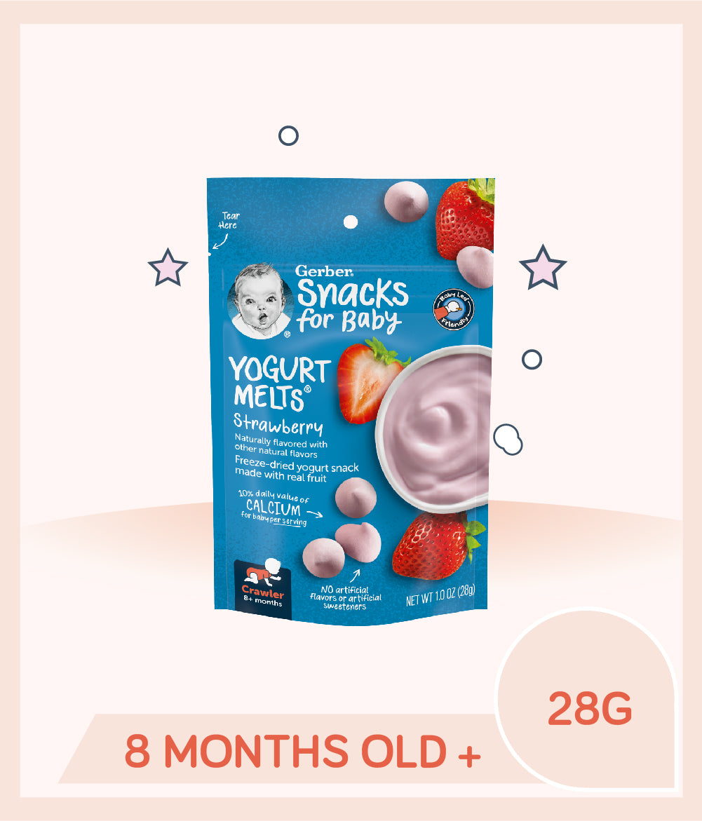 Gerber Yogurt Melts Strawberry 28g Pouch for kids over 8 months old