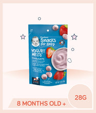 Load image into Gallery viewer, Gerber Yogurt Melts Strawberry 28g Pouch for kids over 8 months old
