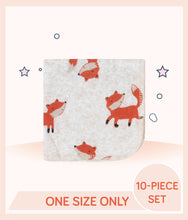 Load image into Gallery viewer, White Gerber Boys Washcloths with fox print art