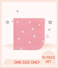 Load image into Gallery viewer, Pink Gerber Girls Princess Washcloths with white dots
