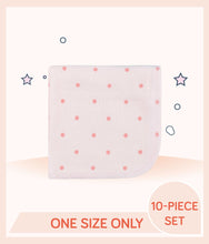 Load image into Gallery viewer, Light pink Gerber Girls Princess Washcloths with pink dots