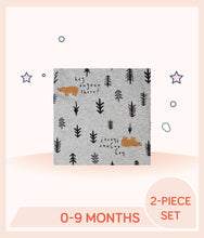 Load image into Gallery viewer, Gray clothing with allover forest bear print