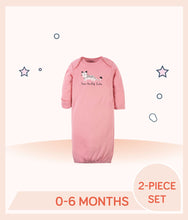 Load image into Gallery viewer, Pink gown features leopard art with "Purr-fectly Cute"