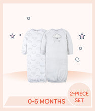 Load image into Gallery viewer, Gerber 2-Pack Baby Neutral Baby Animals Gowns for 0 to 6 months