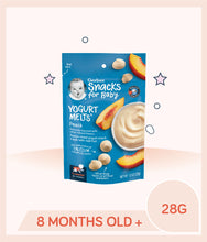 Load image into Gallery viewer, Gerber Yogurt Melts Peach 28g Pouch for babies over 8 months old