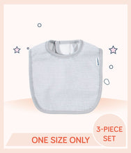 Load image into Gallery viewer, Gerber Baby & Toddler Neutral Baby Animals Bibs with gray white stripes