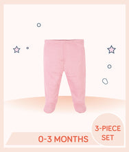 Load image into Gallery viewer, Pink footed pant with white stripes