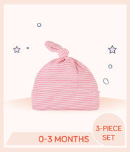 Load image into Gallery viewer, Pink cap with white stripes