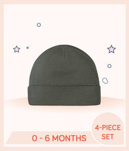 Load image into Gallery viewer, Forest green Gerber Baby Boys Bear Cap