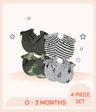 Load image into Gallery viewer, Gerber 4-Pack Baby Boys Bear No Scratch Mittens for 0 to 3 months