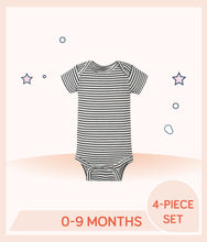 Load image into Gallery viewer, Gerber Baby Boys Bear Short Sleeve Onesies® Bodysuit with green black stripes