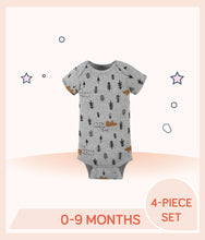 Load image into Gallery viewer, Gerber Baby Boys Bear Short Sleeve Onesies® Bodysuit with bear forest print
