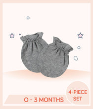 Load image into Gallery viewer, Gray Gerber Baby Boys Dino No Scratch Mittens