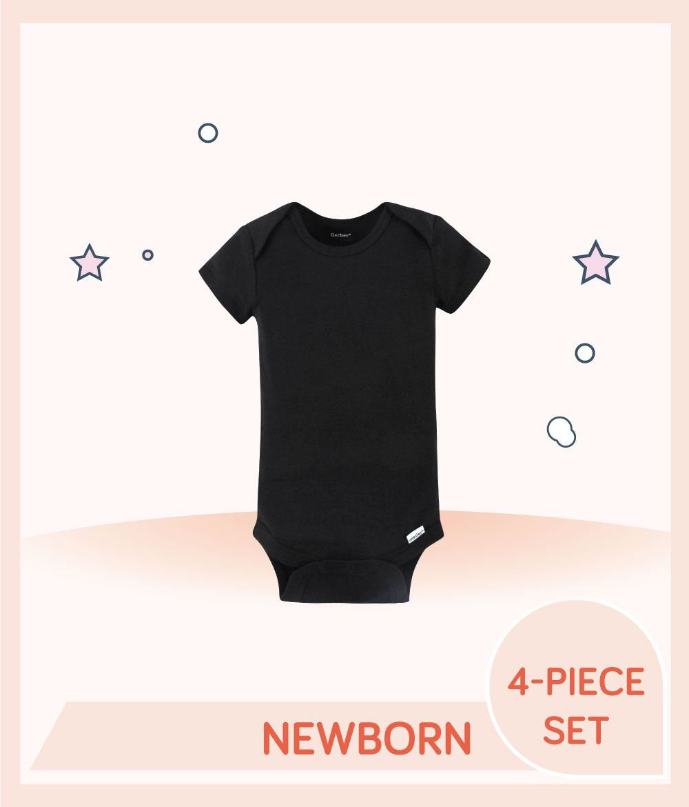 Gerber 4-Pack Baby Boys Dino Short Sleeve Onesies® Bodysuits