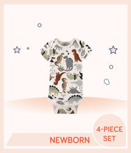 Load image into Gallery viewer, Ivory Gerber Baby Boys Dino Short Sleeve Onesies® Bodysuit with allover dino print