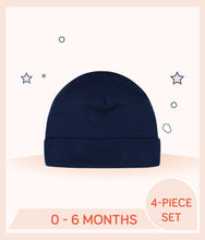 Load image into Gallery viewer, Dark blue coloured Gerber Baby Boys Fox Cap