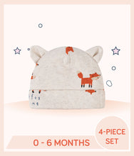 Load image into Gallery viewer, White colour Gerber Baby Boys Fox Cap design