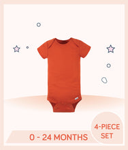 Load image into Gallery viewer, Solid orange Gerber Baby Boys Short Sleeve Onesies® Bodysuit