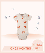Load image into Gallery viewer, Beige Gerber Baby Boys Fox Short Sleeve Onesies® Bodysuit