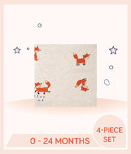 Load image into Gallery viewer, Close up of beige clothing with fox print