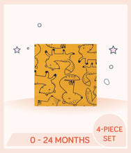 Load image into Gallery viewer, Close up of gold with allover fox print design