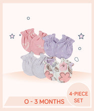 Load image into Gallery viewer, Gerber 4-Pack Baby Girls Bunny Ballerina No Scratch Mittens for 0 to 3 months