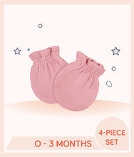 Load image into Gallery viewer, Solid pink Gerber Baby Girls Leopard No Scratch Mittens