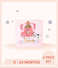 Load image into Gallery viewer, Close up of bodysuit with screenprint, embroidery, glitter, princess art with 3D applique door