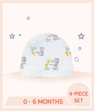 Load image into Gallery viewer, Gerber Baby Neutral Baby Animals Cap with elephant cartoon