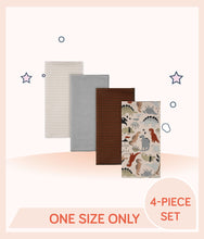 Load image into Gallery viewer, Designs of Gerber 4-Pack Boys Dino Flannel Receiving Blankets