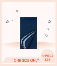 Load image into Gallery viewer, Dark blue colour of Gerber Boys Fox Flannel Receiving Blanket