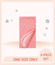 Load image into Gallery viewer, Gerber Girls Princess Flannel Receiving Blankets with white dotted design