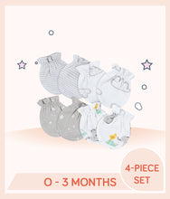 Load image into Gallery viewer, Gerber 4-Pack Neutral Baby Animals No Scratch Mittens for 0 to 3 months