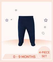 Load image into Gallery viewer, Navy colour footed pants