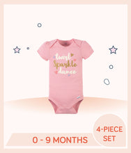 Load image into Gallery viewer, Pink bodysuit with text print art