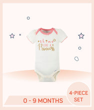 Load image into Gallery viewer, White and pink onesies with text print art