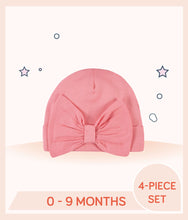 Load image into Gallery viewer, Pink cap with 3D ribbon design