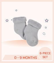 Load image into Gallery viewer, Gray Gerber Baby Jersey Crew Socks for 0 to 9 months