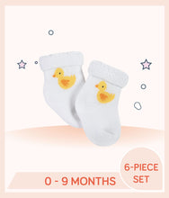Load image into Gallery viewer, Gerber Baby Jersey Crew Socks with duck animal art