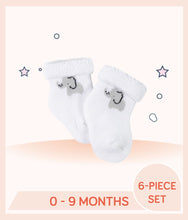 Load image into Gallery viewer, Gerber Baby Jersey Crew Socks with elephant print art
