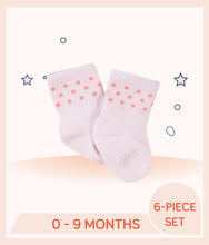 Load image into Gallery viewer, Pink colour Gerber Baby Girls Socks with pink dots
