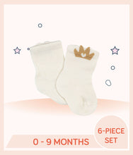 Load image into Gallery viewer, Beige Gerber Baby Girls Jersey Crew Socks for 0 to 9 months