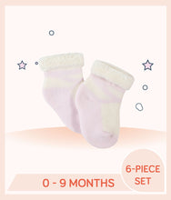 Load image into Gallery viewer, Coral and white Gerber Baby Girls Princess Socks