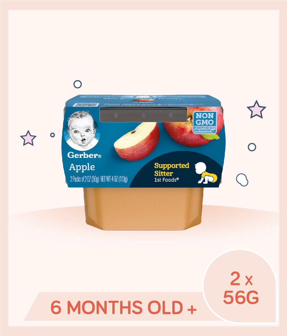 Gerber Apple 2x56g for babies over 6 months old