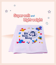 Load image into Gallery viewer, Pink colour Kids Bath Towel with Graphic Print is super soft and light weight
