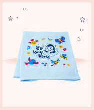 Load image into Gallery viewer, Kids Bath Towel with Graphic Print in blue colour
