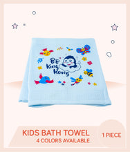 Load image into Gallery viewer, Blue colour Kids Bath Towel with Graphic Print