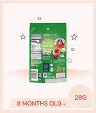 Load image into Gallery viewer, Nutrition facts and product info of Gerber Organic Yogurt Melts Red Berries 28g Pouch